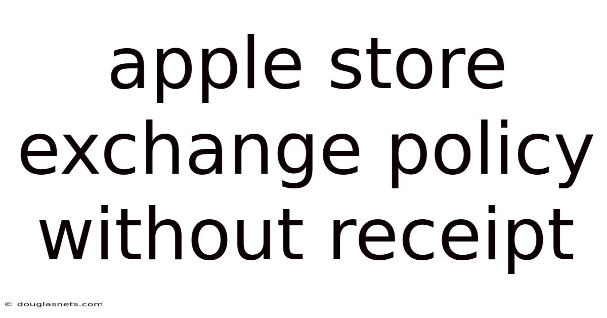 Apple Store Exchange Policy Without Receipt
