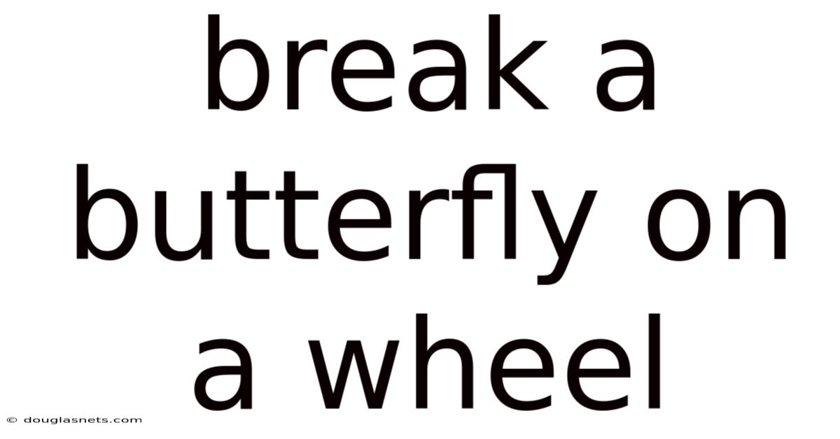 Break A Butterfly On A Wheel