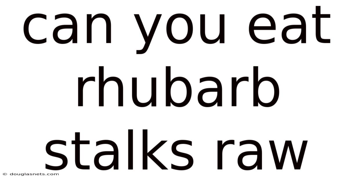 Can You Eat Rhubarb Stalks Raw