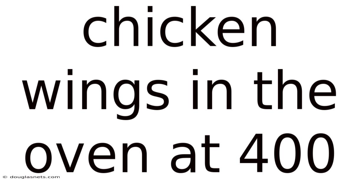 Chicken Wings In The Oven At 400
