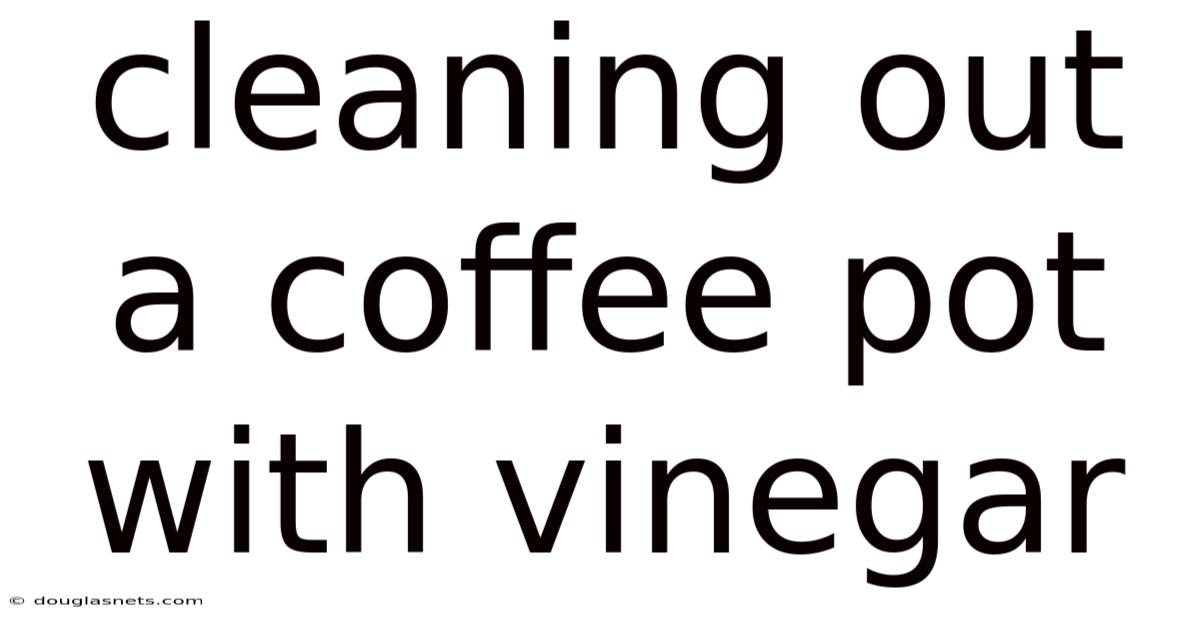 Cleaning Out A Coffee Pot With Vinegar