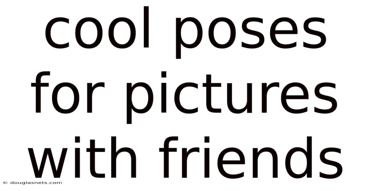 Cool Poses For Pictures With Friends