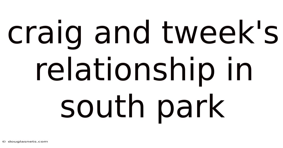 Craig And Tweek's Relationship In South Park