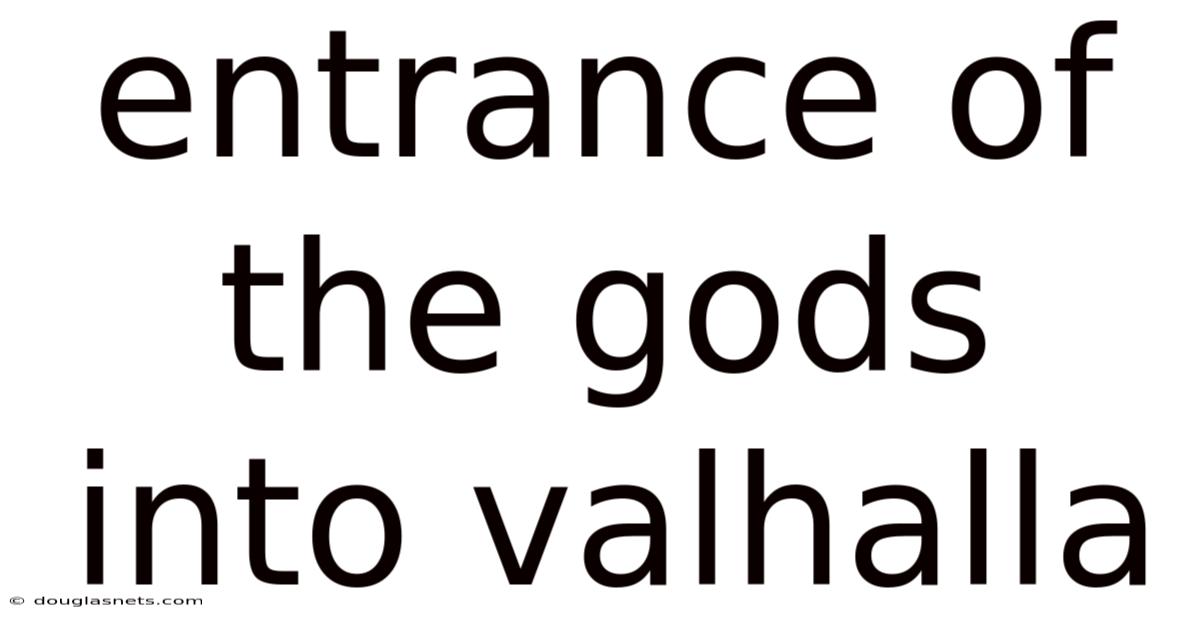 Entrance Of The Gods Into Valhalla