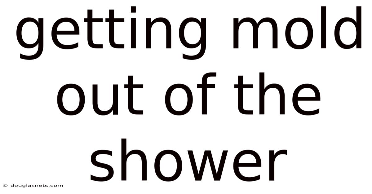 Getting Mold Out Of The Shower