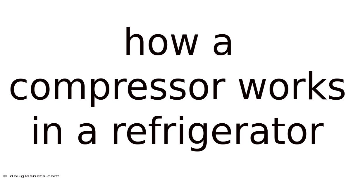 How A Compressor Works In A Refrigerator