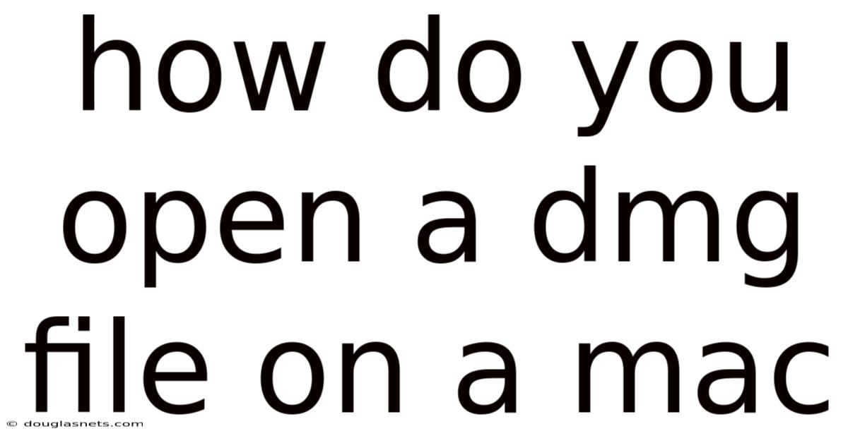 How Do You Open A Dmg File On A Mac