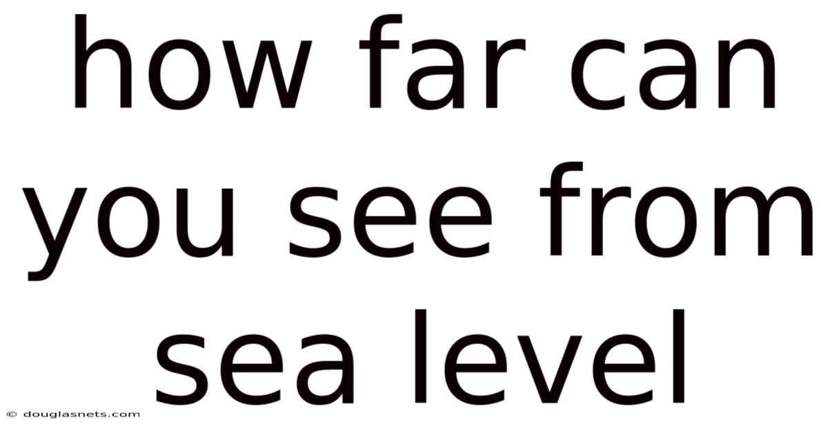 How Far Can You See From Sea Level
