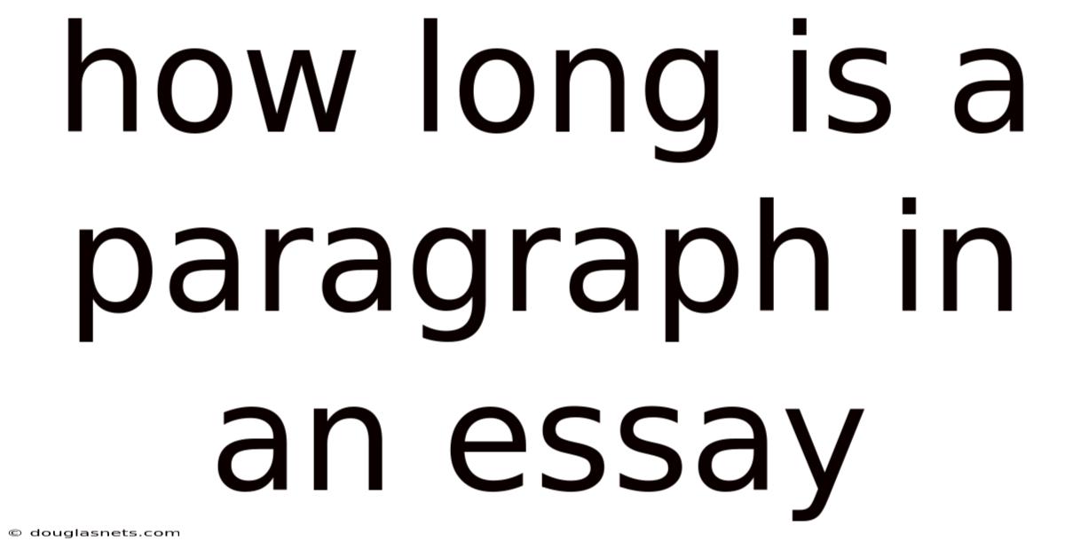 How Long Is A Paragraph In An Essay