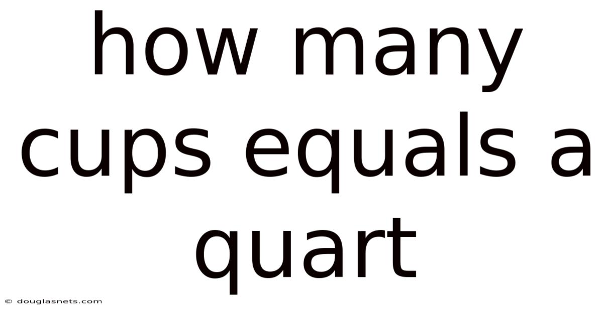 How Many Cups Equals A Quart