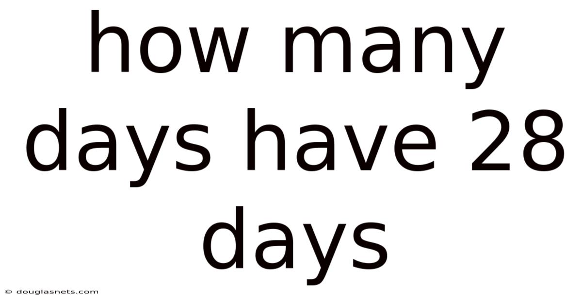 How Many Days Have 28 Days