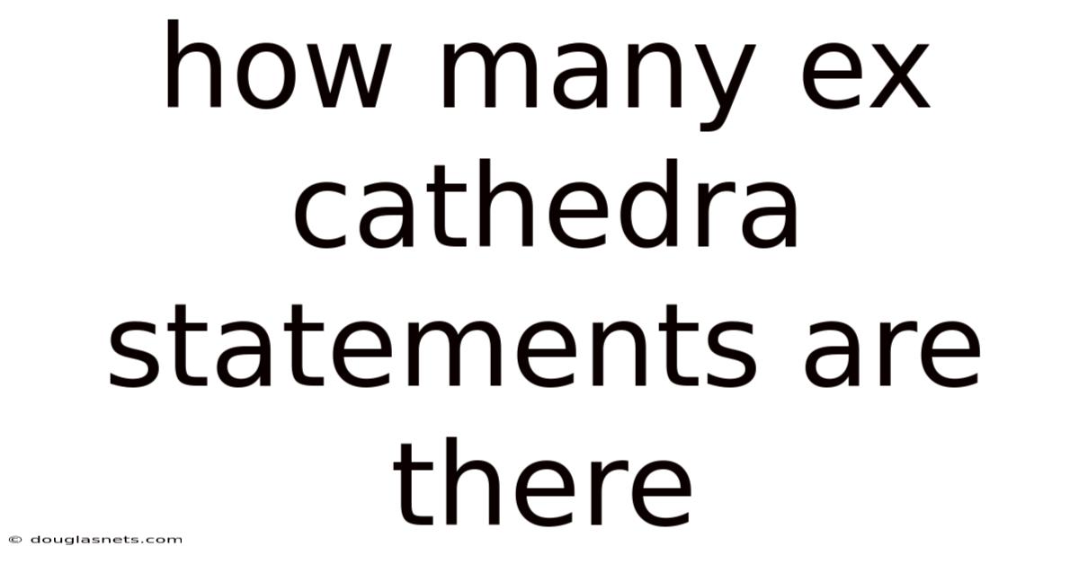How Many Ex Cathedra Statements Are There