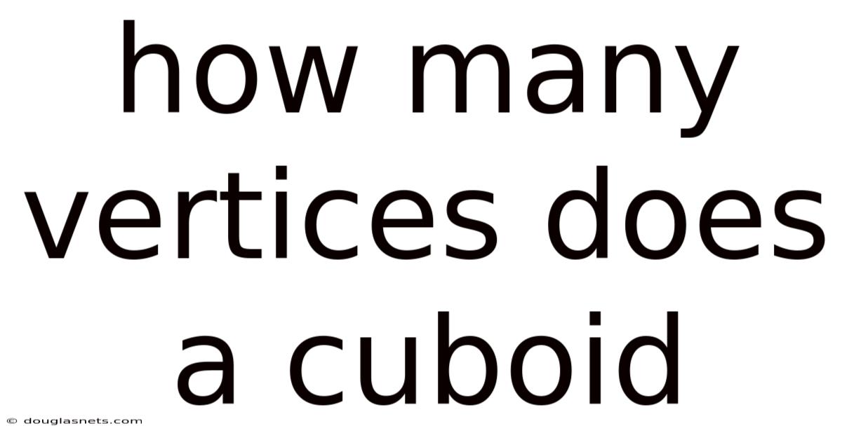 How Many Vertices Does A Cuboid