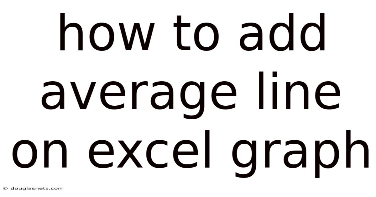 How To Add Average Line On Excel Graph