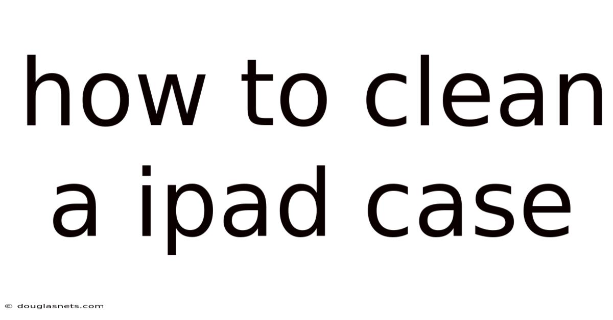 How To Clean A Ipad Case