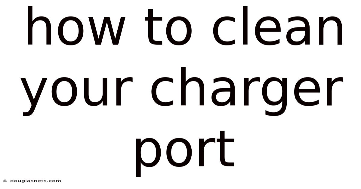 How To Clean Your Charger Port