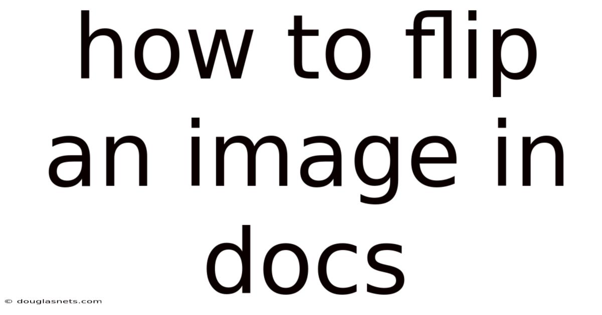 How To Flip An Image In Docs