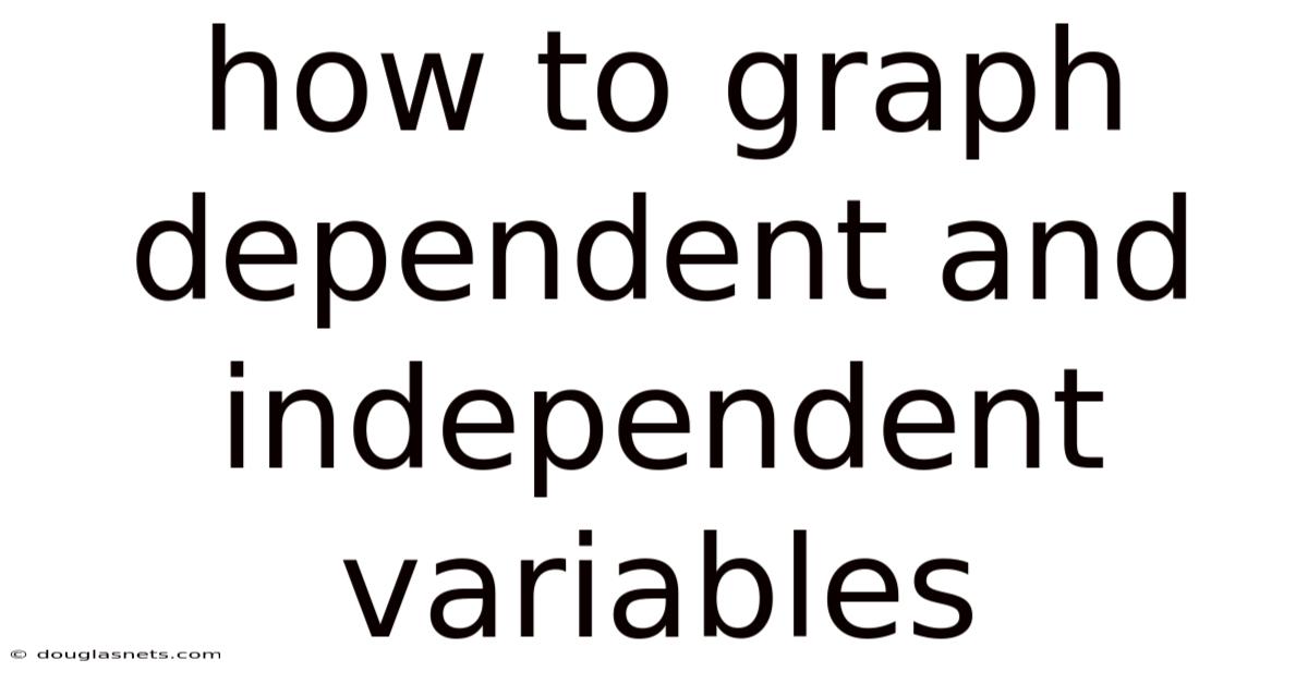 How To Graph Dependent And Independent Variables