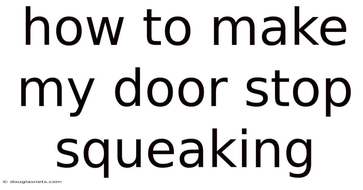How To Make My Door Stop Squeaking