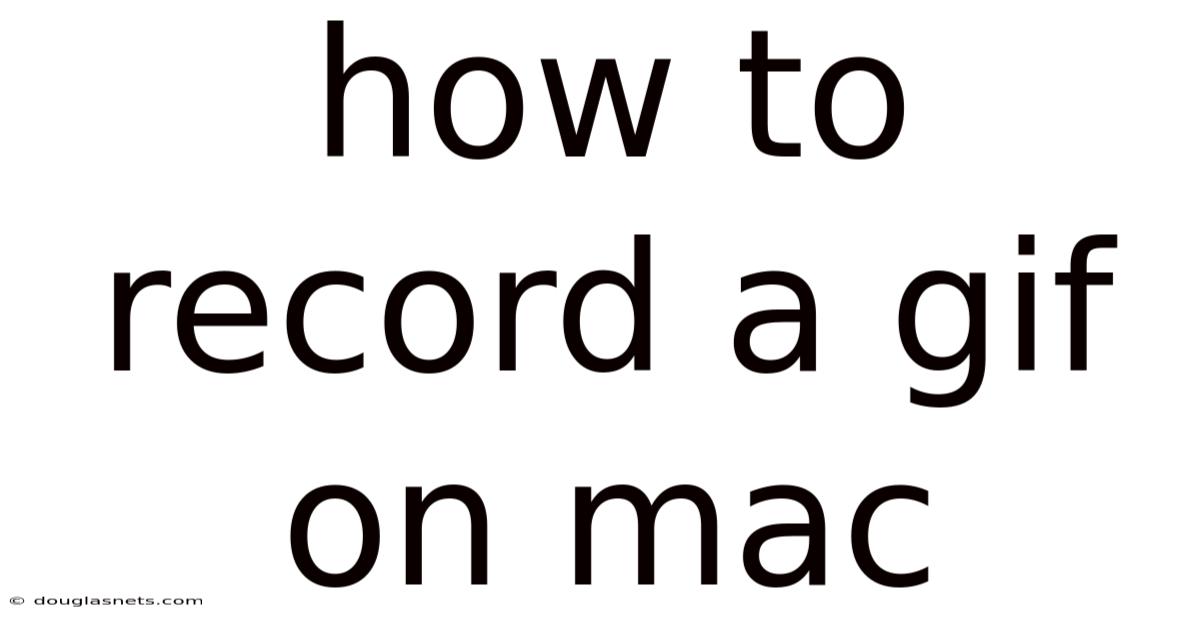 How To Record A Gif On Mac