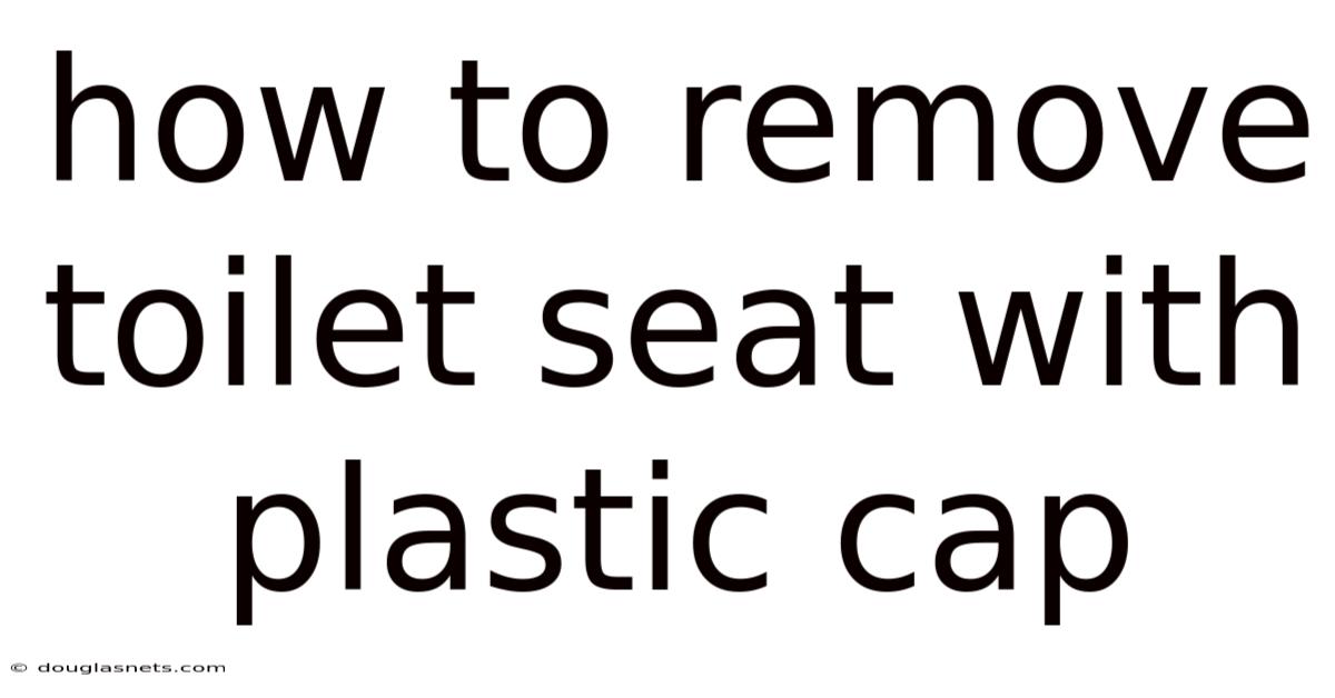 How To Remove Toilet Seat With Plastic Cap