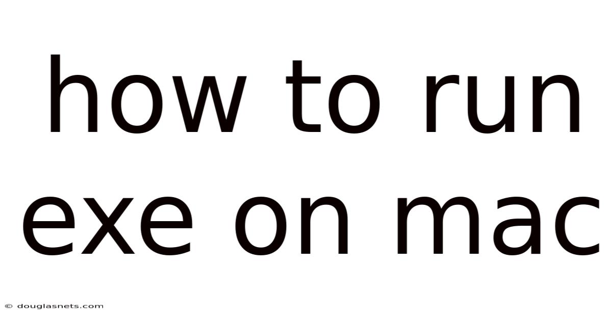 How To Run Exe On Mac