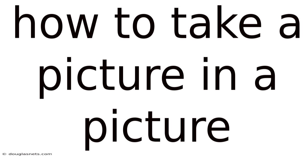 How To Take A Picture In A Picture