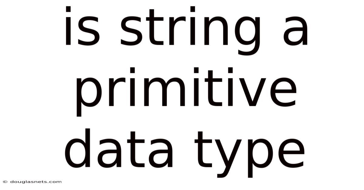 Is String A Primitive Data Type