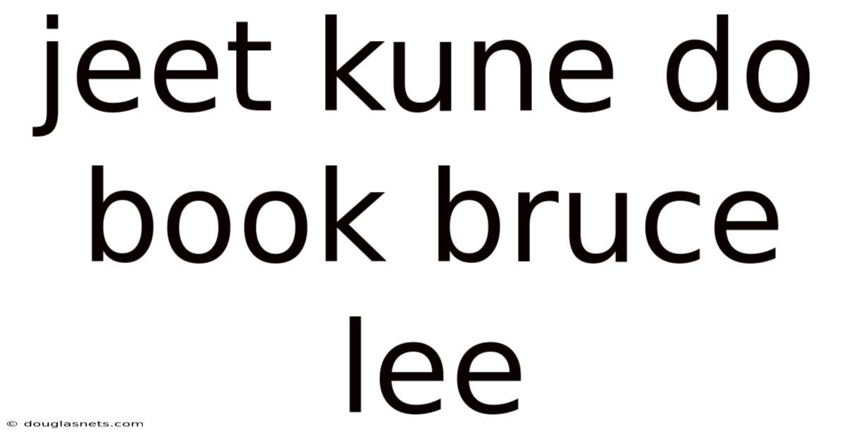 Jeet Kune Do Book Bruce Lee