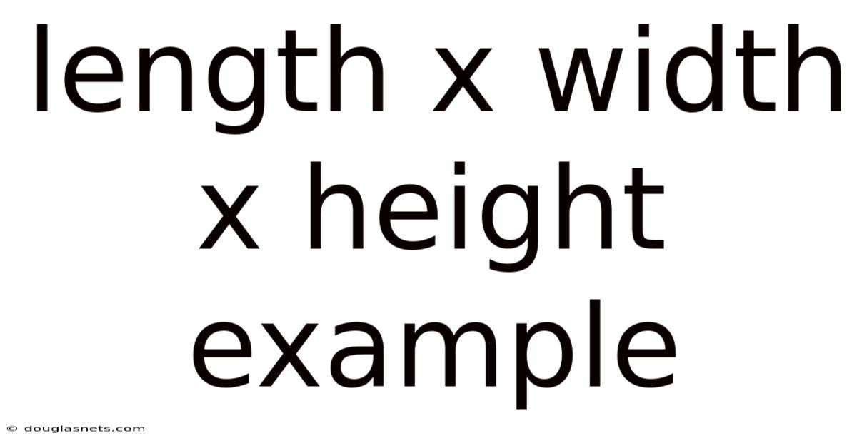 Length X Width X Height Example