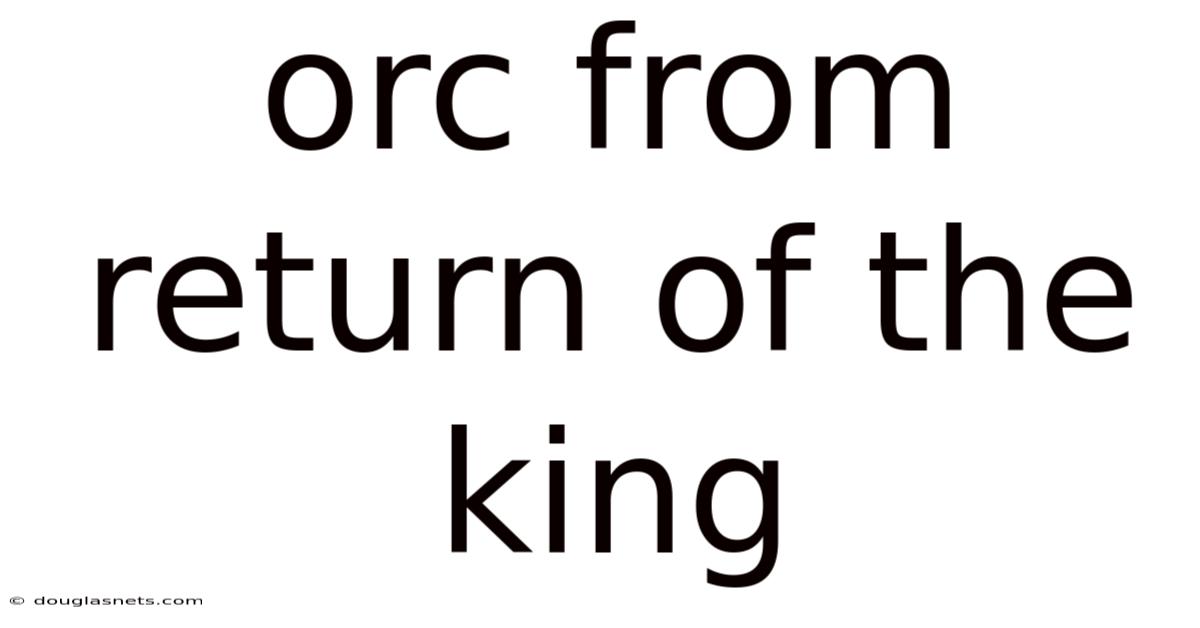 Orc From Return Of The King