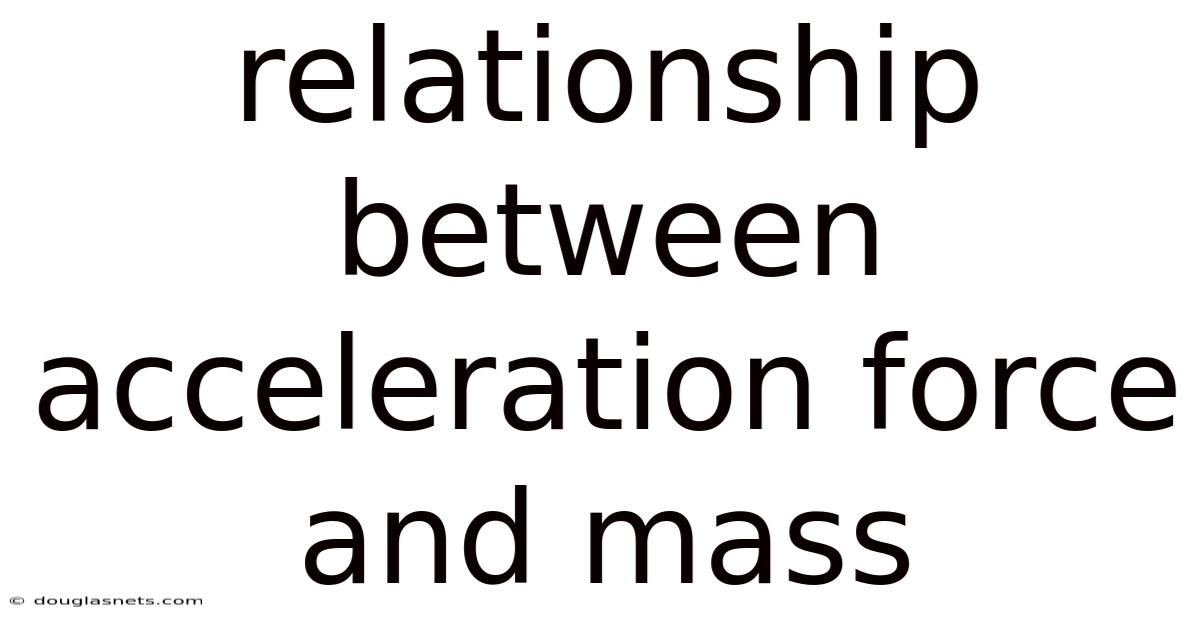 Relationship Between Acceleration Force And Mass