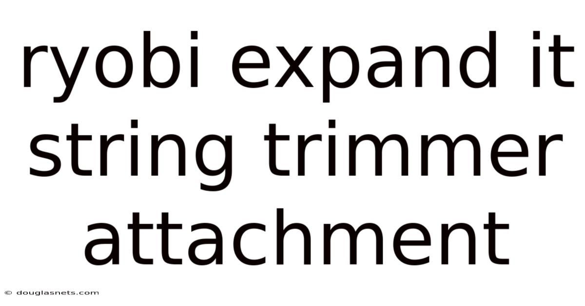 Ryobi Expand It String Trimmer Attachment