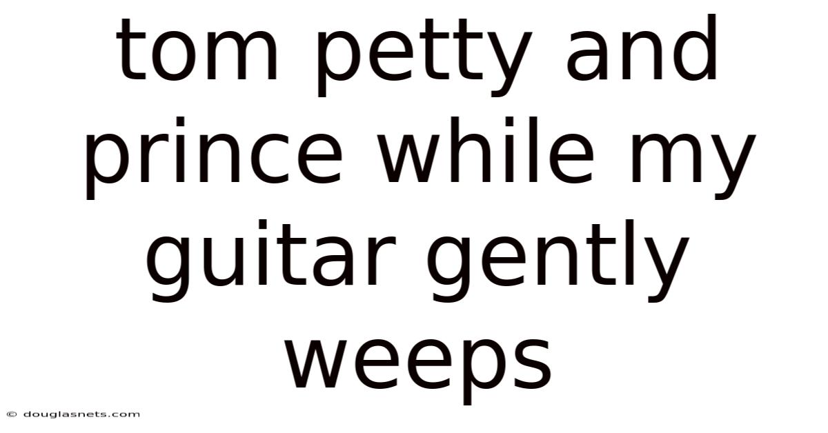 Tom Petty And Prince While My Guitar Gently Weeps