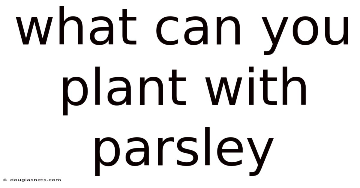 What Can You Plant With Parsley