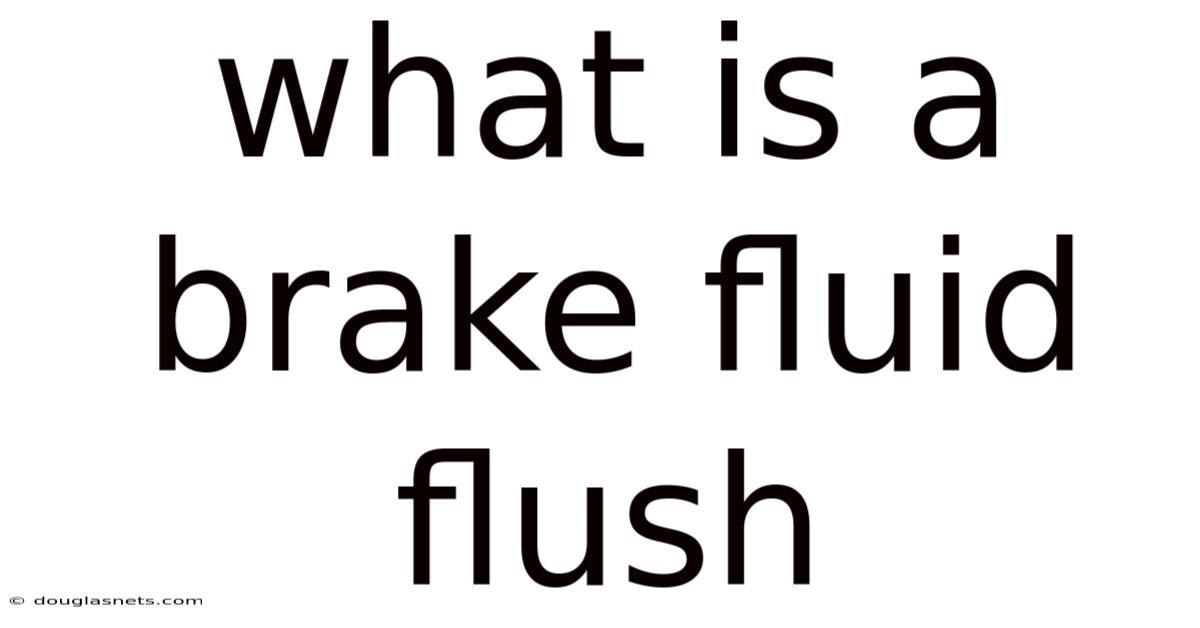 What Is A Brake Fluid Flush