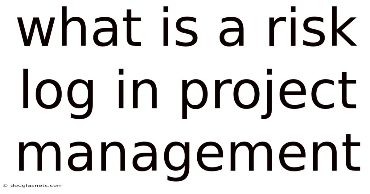 What Is A Risk Log In Project Management