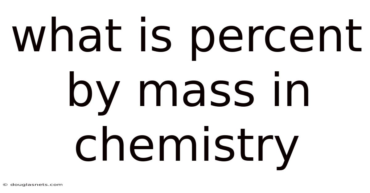 What Is Percent By Mass In Chemistry