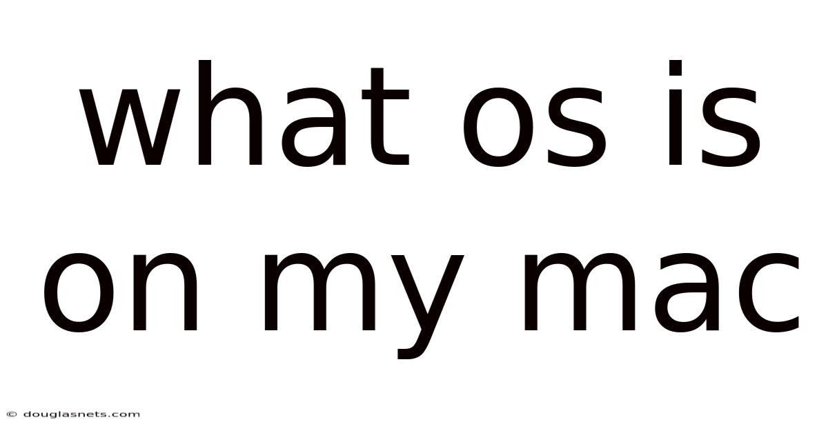 What Os Is On My Mac