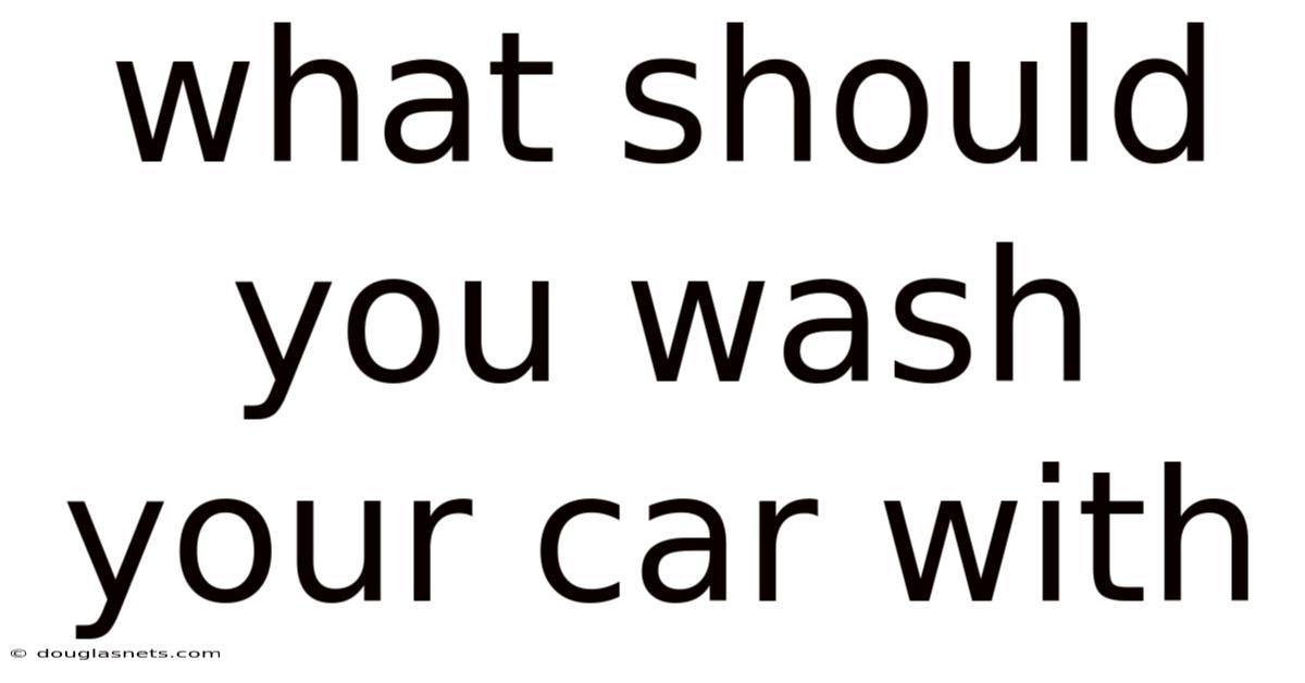 What Should You Wash Your Car With