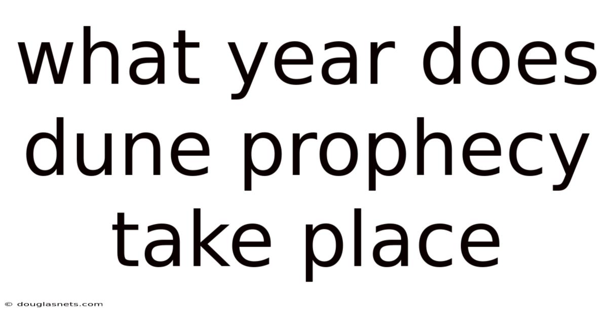 What Year Does Dune Prophecy Take Place