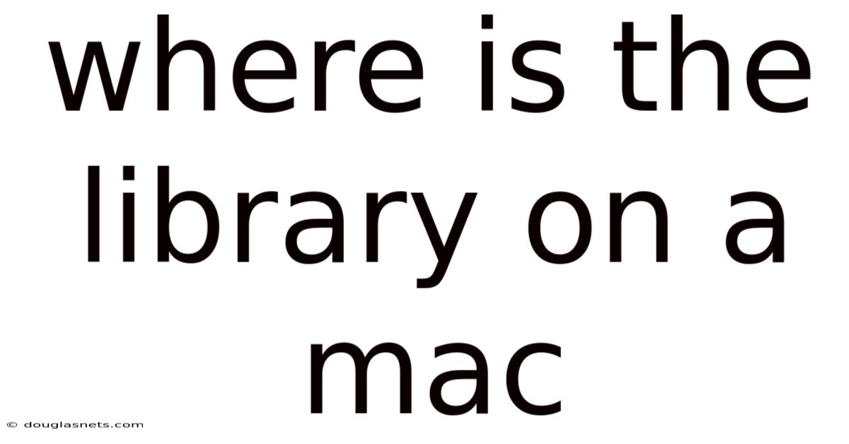 Where Is The Library On A Mac