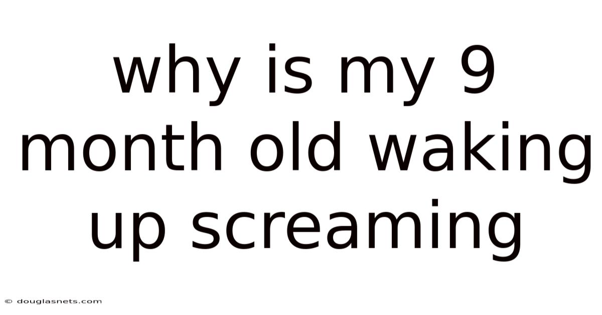 Why Is My 9 Month Old Waking Up Screaming