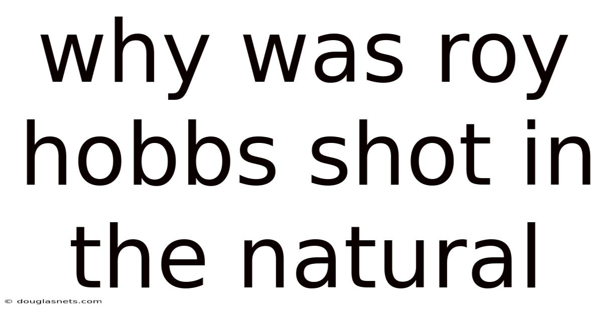 Why Was Roy Hobbs Shot In The Natural